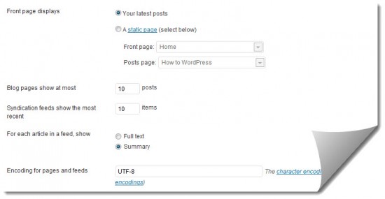 Set up WordPress reading