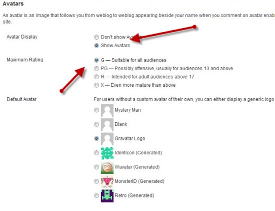 WordPress avatars