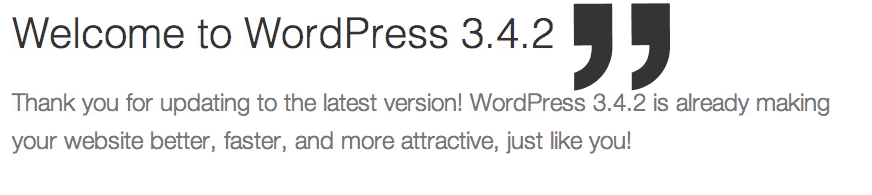 WordPress upgraded to latest Version