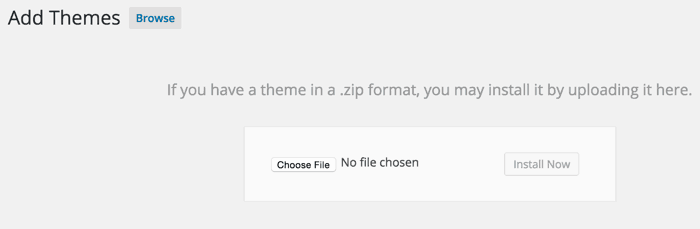 upload WordPress Zip folder