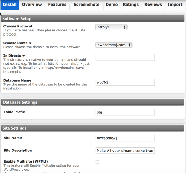 Installing WordPress on Siteground