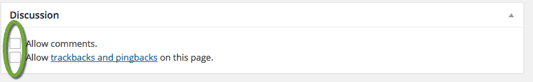 disable comments in wordpress