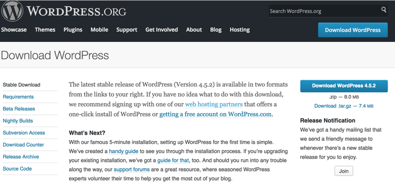 Download WordPress