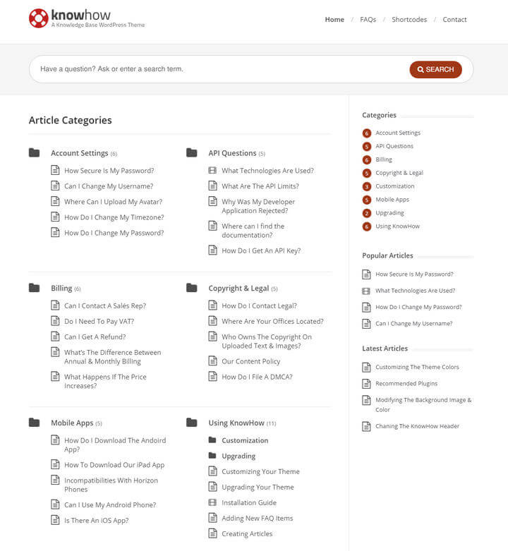 KnowHow - A Knowledge Base WordPress Theme