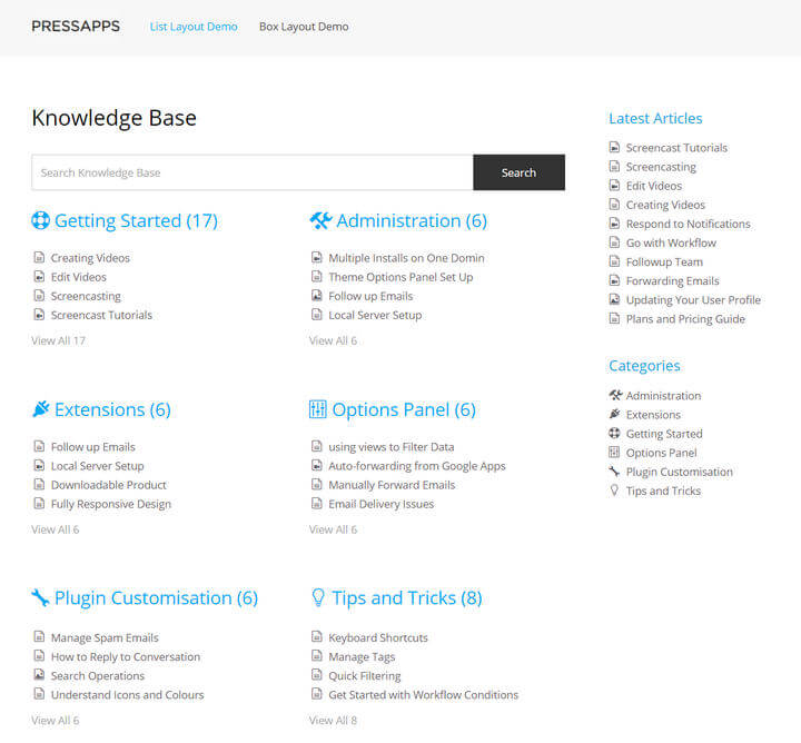 Knowledge Base Helpdesk Wiki WordPress Plugin