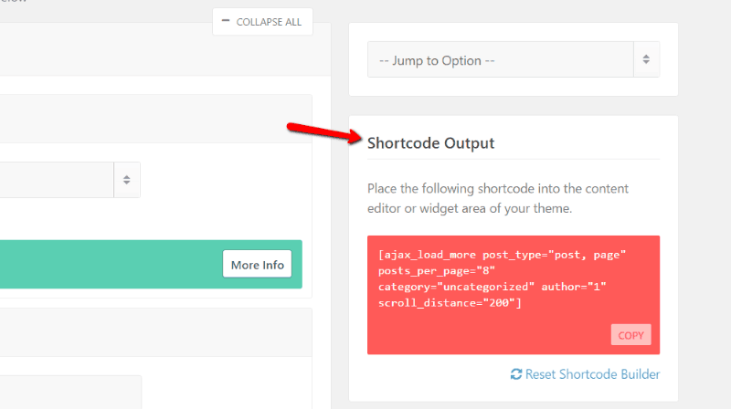 Shortcode Output