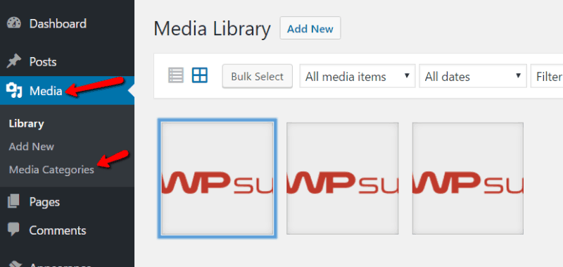 WordPress Media Categories