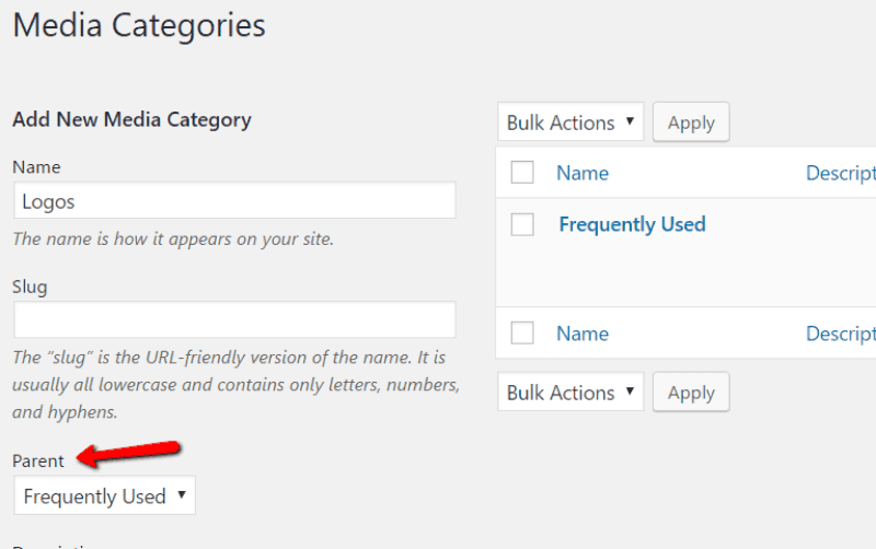 WordPress Media Categories