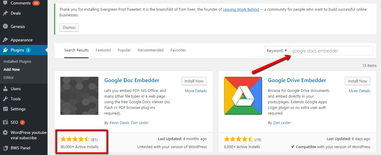 Add Google Docs Embedde WP Plugin