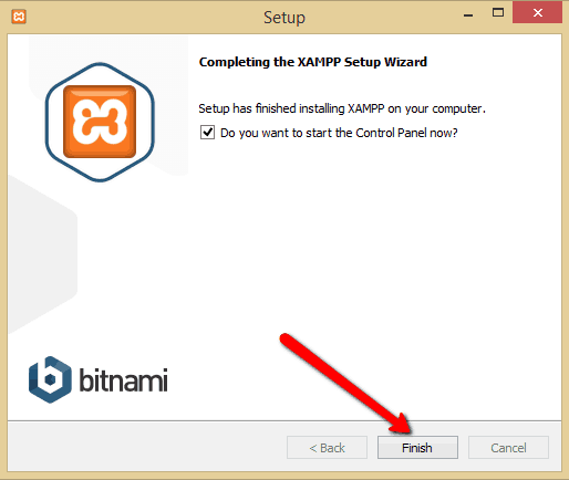 XAMPP Installation Finish