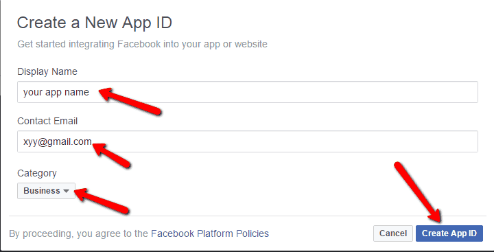 Create New App ID