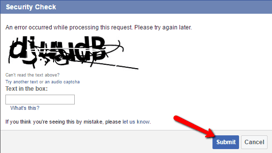 Facebook Security Check