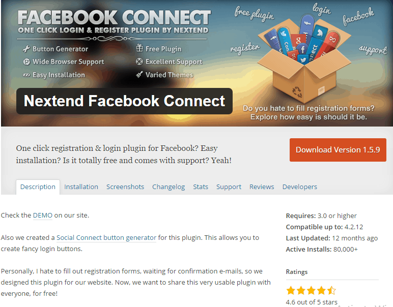 Nextend Facebook Connect Plugin