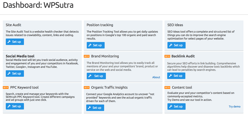 WPSutra Dashboard