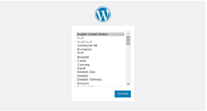 Select WordPress Language