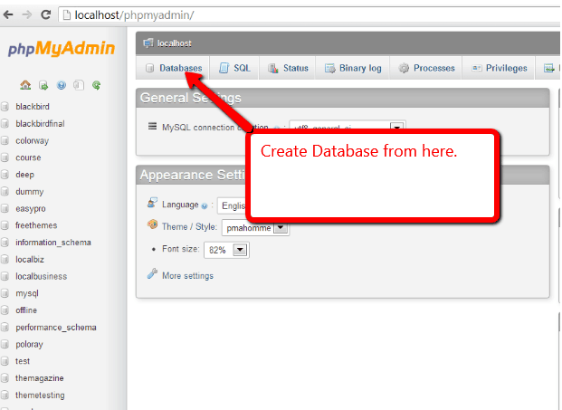 Create Database