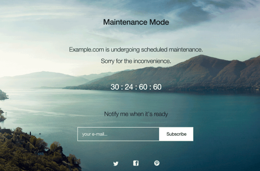 Maintenance Mode Plugin