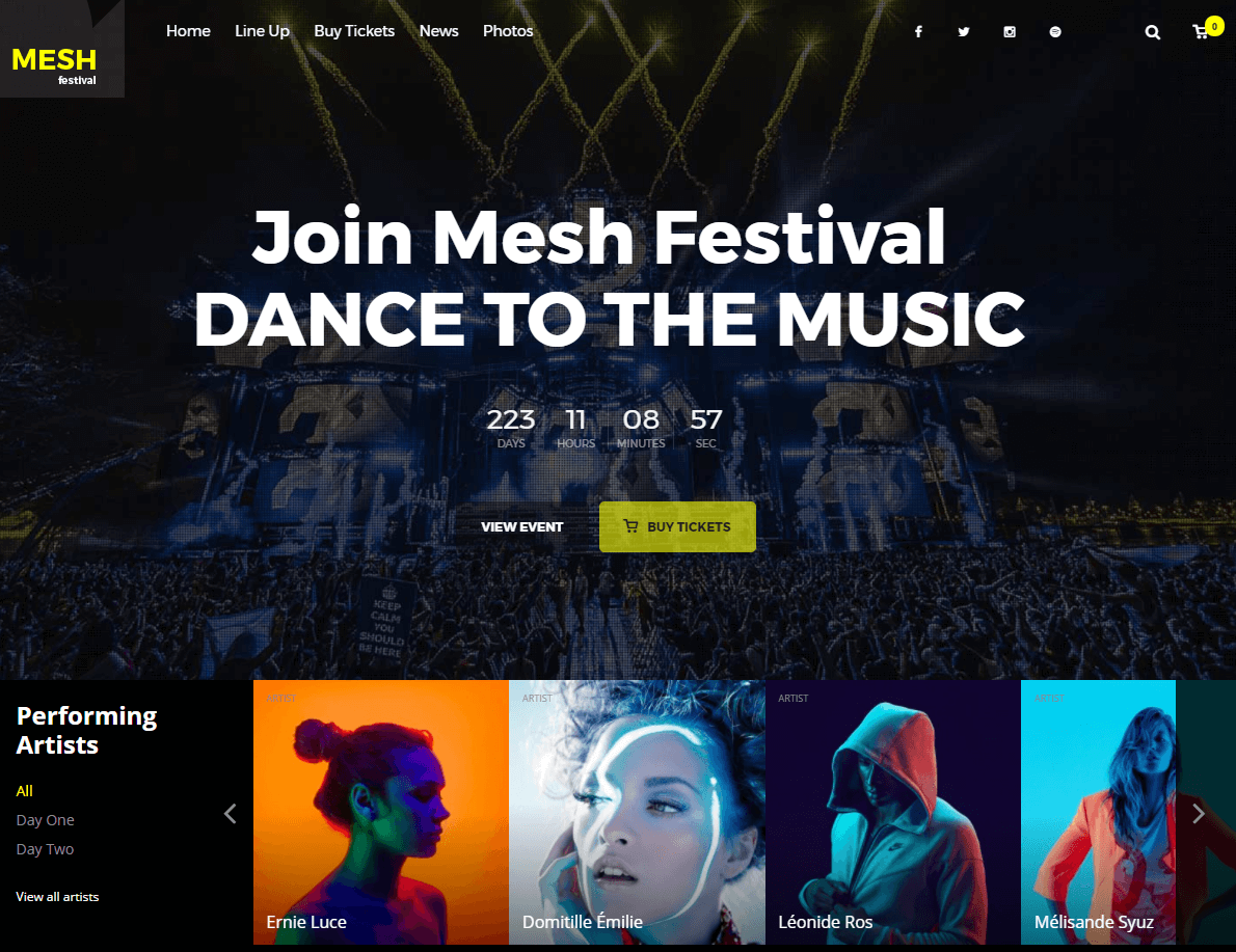 Mesh Event WP Theme